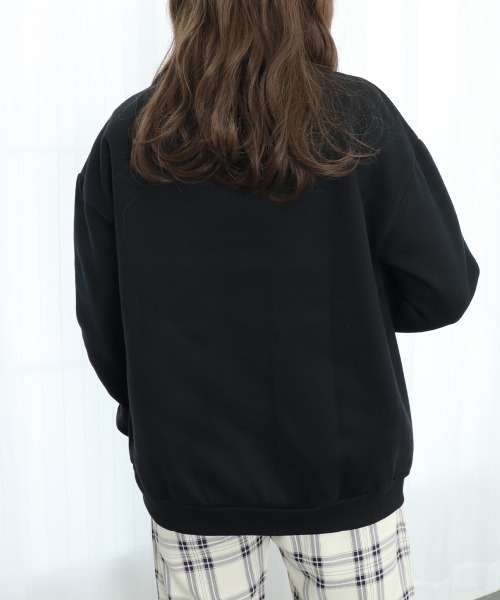 Miniministore(ミニミニストア)の「トレーナー レディース 長袖 ロゴ 韓国(スウェット・レディース・ホワイト/グレー/ブラック・FREE)」の4枚目の写真