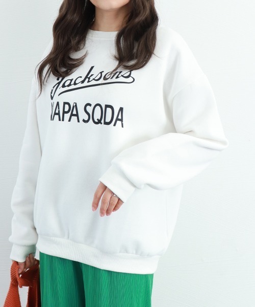Miniministore(ミニミニストア)の「トレーナー レディース 長袖 ロゴ 韓国(スウェット・レディース・ホワイト/グレー/ブラック・FREE)」の8枚目の写真