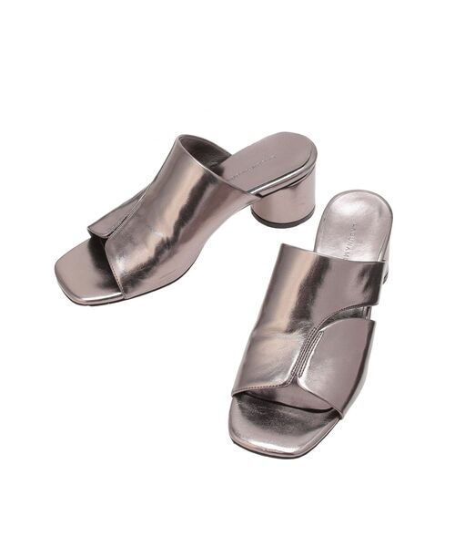 LAGUNAMOON(ラグナムーン)の「ミドルヒールカッティングミュール(サンダル・レディース・ブラック/ブロンズ・M/S)」の2枚目の写真