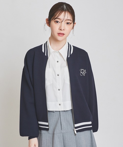 31 Sons de mode（トランテアン　ソン　ドゥ　モード）の「ニットＭＡ－１（MA-1・レディース・オフホワイト/ネイビー・36）」の2枚目の写真