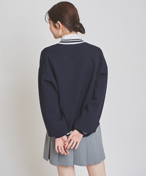 31 Sons de mode（トランテアン　ソン　ドゥ　モード）の「ニットＭＡ－１（MA-1・レディース・オフホワイト/ネイビー・36）」の3枚目の写真