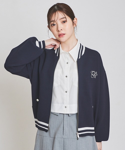 31 Sons de mode（トランテアン　ソン　ドゥ　モード）の「ニットＭＡ－１（MA-1・レディース・オフホワイト/ネイビー・36）」の8枚目の写真