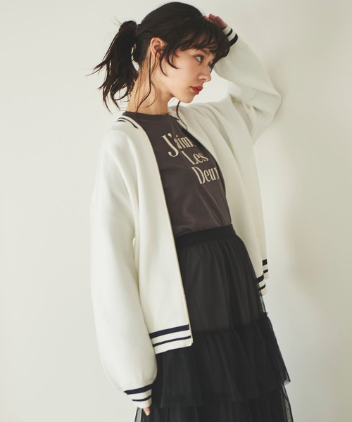 31 Sons de mode（トランテアン　ソン　ドゥ　モード）の「ニットＭＡ－１（MA-1・レディース・オフホワイト/ネイビー・36）」の20枚目の写真