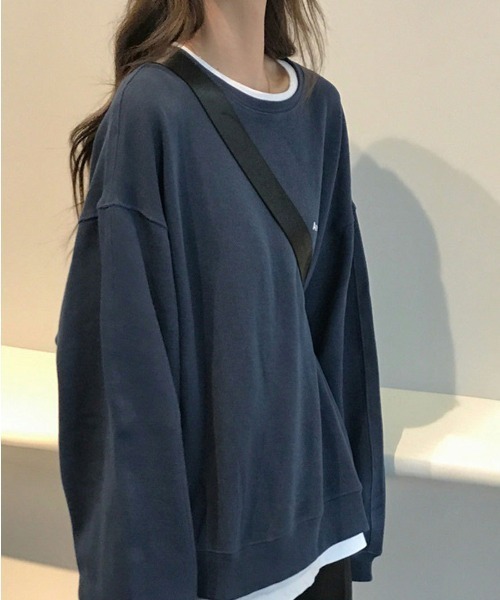 Per sist ence(パーシエンス)の「ルーズシルエットワンポイントロゴスウェット(スウェット・レディース・グレー/ネイビー・FREE)」の10枚目の写真