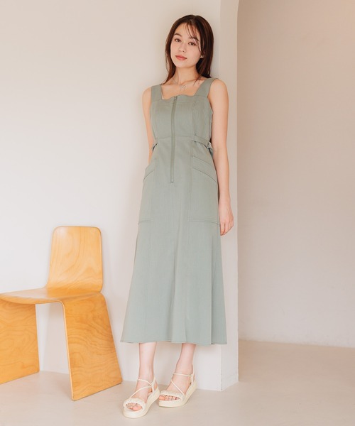 Hana⭐ジャンパースカート⭐慈雨⭐未使用に近い mysty woman（ミスティウーマン）の「［追加1］フロントZIP