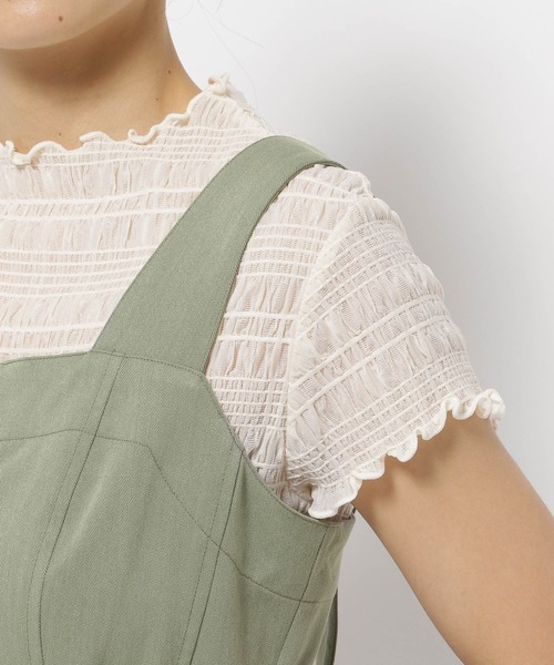 mysty woman（ミスティウーマン）の「［追加1］フロントZIPカーゴジャンスカ　113625（ジャンパースカート・レディース・ブラック/カーキ/ホワイト系その他・FREE）」の13枚目の写真