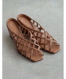 Re:EDIT | [2024SS COLLECTION][大きいサイズ有]Vカットオープントゥメッシュサンダル(サンダル)