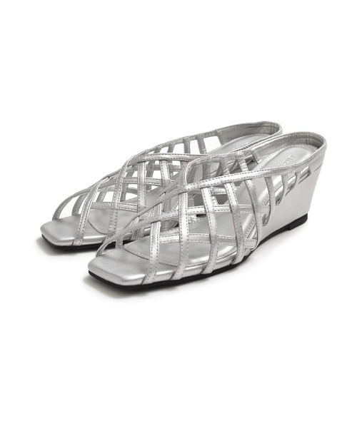 セール】[大きいサイズ有]Vカットオープントゥメッシュサンダル