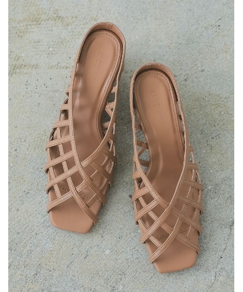 Re:EDIT（リエディ）の「[大きいサイズ有]Vカットオープントゥメッシュサンダル（サンダル・レディース・ブラック/シルバー/ホワイト/キャメル・SMALL/MEDIUM/LARGE/X-LARGE/XX-LARGE）」の11枚目の写真