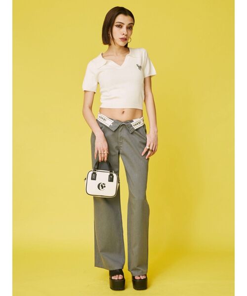 EVRIS（エヴリス）の「ワンポイントショートサマーニット（ニット/セーター・レディース・ホワイト/ピンク/ブラック/グレー/その他1・FREE）」の17枚目の写真