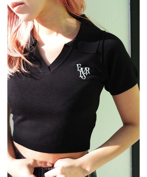 EVRIS（エヴリス）の「ワンポイントショートサマーニット（ニット/セーター・レディース・ホワイト/ピンク/ブラック/グレー/その他1・FREE）」の18枚目の写真