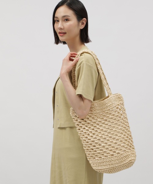 LAKOLE（ラコレ）の「クロッシェトートBAG / 996444（トートバッグ・レディース・ブラック/アイボリー/ブルー・FREE）」の2枚目の写真