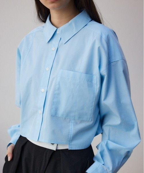 AZUL by moussy（アズールバイマウジー）の「ショートキリカエシャツ