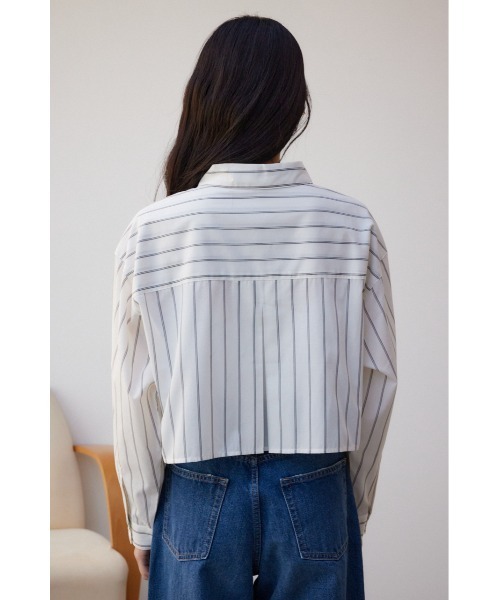 AZUL by moussy（アズールバイマウジー）の「ショートキリカエシャツ（シャツ/ブラウス・レディース・サックスブルー/ブルー系その他2/オフホワイト/ホワイト系その他・FREE）」の21枚目の写真