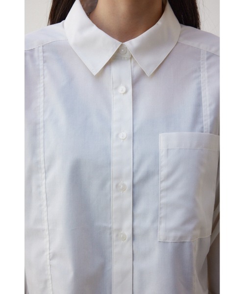 AZUL by moussy（アズールバイマウジー）の「ショートキリカエシャツ（シャツ/ブラウス・レディース・サックスブルー/ブルー系その他2/オフホワイト/ホワイト系その他・FREE）」の12枚目の写真