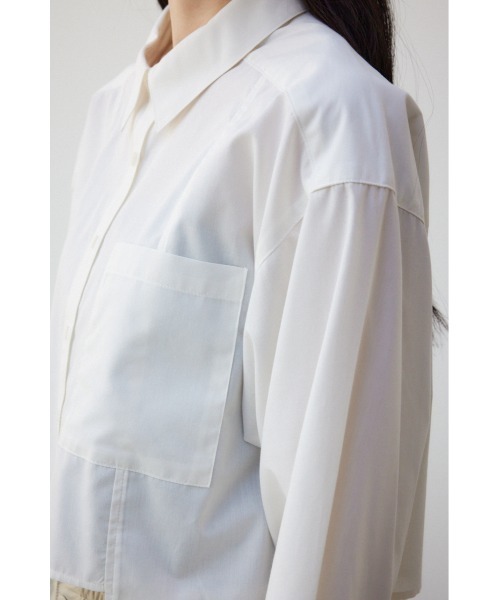 AZUL by moussy（アズールバイマウジー）の「ショートキリカエシャツ（シャツ/ブラウス・レディース・サックスブルー/ブルー系その他2/オフホワイト/ホワイト系その他・FREE）」の13枚目の写真