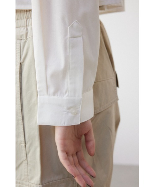 AZUL by moussy（アズールバイマウジー）の「ショートキリカエシャツ（シャツ/ブラウス・レディース・サックスブルー/ブルー系その他2/オフホワイト/ホワイト系その他・FREE）」の14枚目の写真