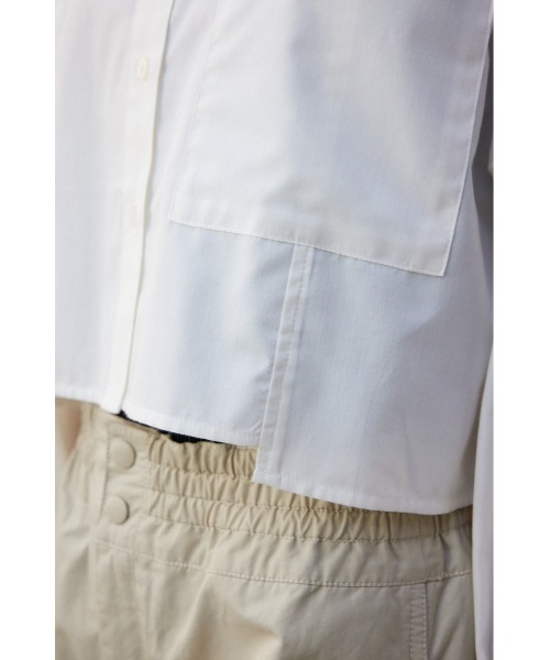 AZUL by moussy（アズールバイマウジー）の「ショートキリカエシャツ（シャツ/ブラウス・レディース・サックスブルー/ブルー系その他2/オフホワイト/ホワイト系その他・FREE）」の15枚目の写真