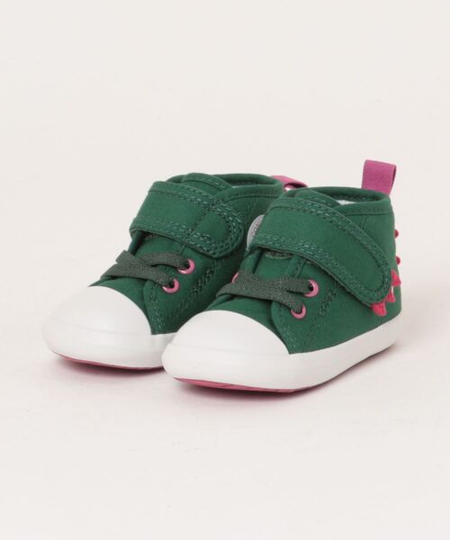 CONVERSE(コンバース)の「converse コンバース BABY ALL STAR N DINOSAUR V-1 ベビーシューズ(ベビーオールスターNダイナソーV-1) 7SD942(スニーカー・キッズ・グリーン系その他/パープル・12.5cm/13.0cm/13.5cm/14.0cm/14.5cm/15.0cm/12cm)」の2枚目の写真