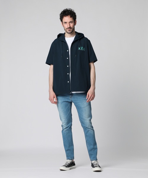 Psycho Bunny（サイコバニー）の「半袖フーディ シャツブルゾン