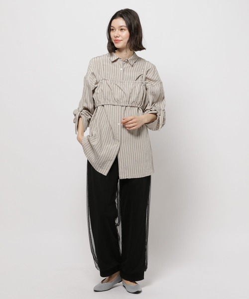 niko and...（ニコアンド）の「ビスチェセットビッグシャツ（シャツ/ブラウス・レディース・ライトブルー/アイボリー・FREE）」の11枚目の写真