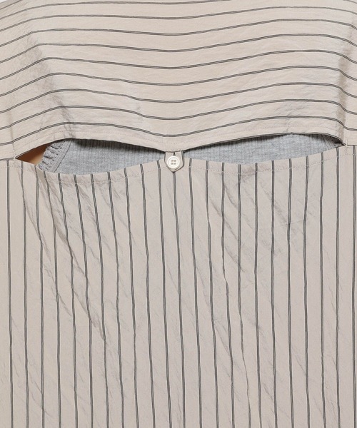 niko and...（ニコアンド）の「ビスチェセットビッグシャツ（シャツ/ブラウス・レディース・ライトブルー/アイボリー・FREE）」の8枚目の写真