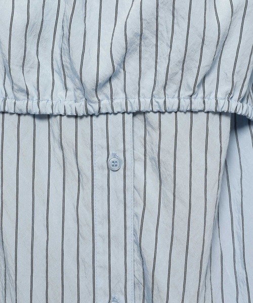 niko and...（ニコアンド）の「ビスチェセットビッグシャツ（シャツ/ブラウス・レディース・ライトブルー/アイボリー・FREE）」の10枚目の写真