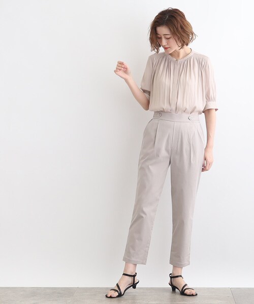 grove(グローブ)の「◆【洗える】ヴィンテージサテン五分袖ブラウス(シャツ/ブラウス・レディース・ピンク/ネイビー/グレー系/ホワイト系3/オフホワイト・03/02/01/04/05)」の11枚目の写真