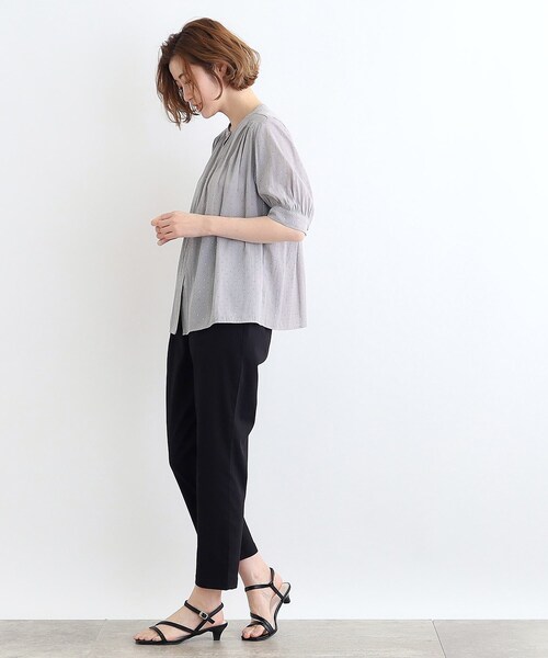 grove(グローブ)の「◆【洗える】ヴィンテージサテン五分袖ブラウス(シャツ/ブラウス・レディース・ピンク/ネイビー/グレー系/ホワイト系3/オフホワイト・03/02/01/04/05)」の19枚目の写真