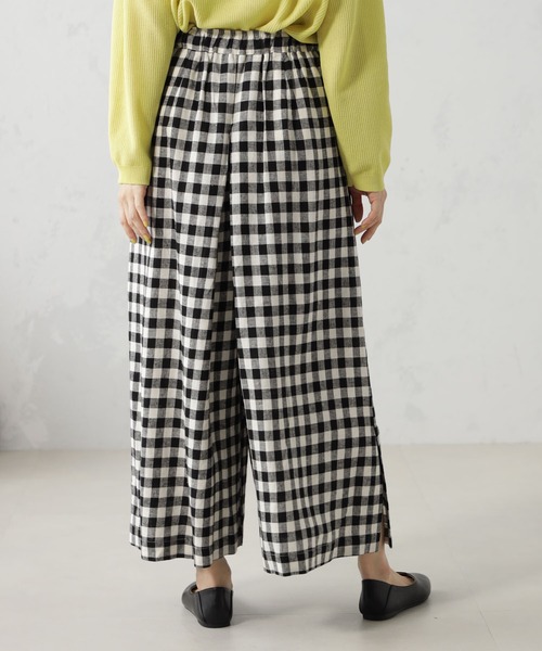 FOUND GOOD（ファウンドグッド）の「麻混タックスカーチョ（その他パンツ・レディース・ブラック/イエロー系5/グレー系1/グレー系・S/M/L）」の14枚目の写真