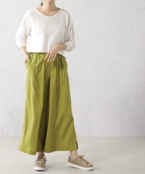 FOUND GOOD（ファウンドグッド）の「麻混タックスカーチョ（その他パンツ・レディース・ブラック/イエロー系5/グレー系1/グレー系・S/M/L）」の20枚目の写真