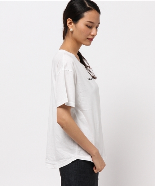 Discoat Parisien（ディスコートパリシアン）の「刺繍ロゴT（Tシャツ/カットソー・レディース・オフホワイト/キャメル/グレー・LARGE/MEDIUM）」の5枚目の写真