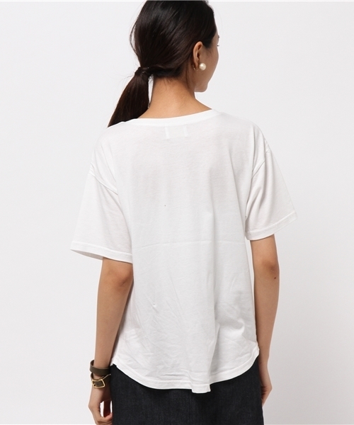 Discoat Parisien（ディスコートパリシアン）の「刺繍ロゴT（Tシャツ/カットソー・レディース・オフホワイト/キャメル/グレー・LARGE/MEDIUM）」の6枚目の写真