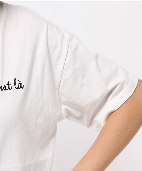 Discoat Parisien（ディスコートパリシアン）の「刺繍ロゴT（Tシャツ/カットソー・レディース・オフホワイト/キャメル/グレー・LARGE/MEDIUM）」の9枚目の写真