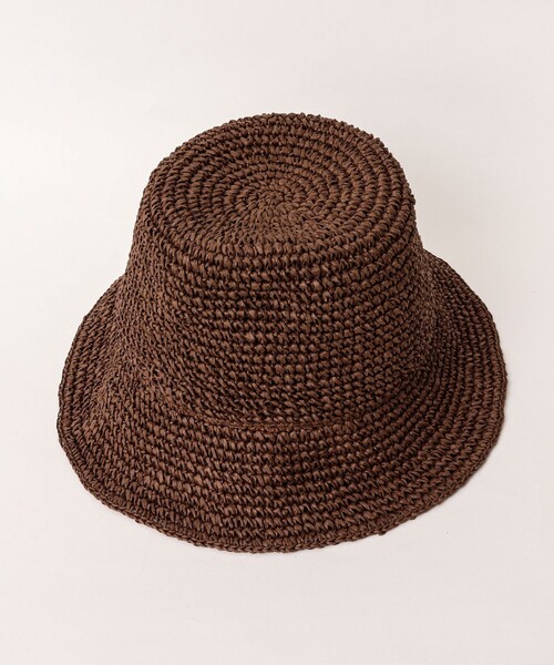 halo commodity(ハロ コモディティー)の「【halo commodity/ハロ コモディティー】Chip Dome Hat h241-422 ペーパーハット(ハット・メンズ・ダークブラウン/ベージュ/ネイビー/グレー系その他2・FREE)」の2枚目の写真
