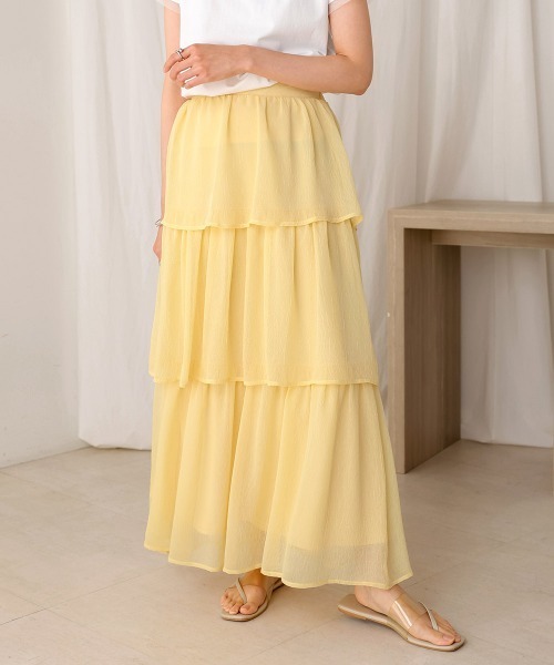IENA 楊柳ティアードスカート 36 IENA（イエナ）の「楊柳ティアードスカート（スカート）」 - WEAR