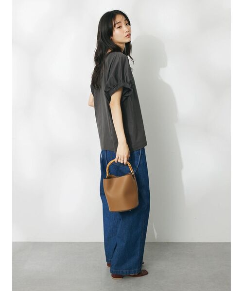 CRAFT STANDARD BOUTIQUE(クラフトスタンダードブティック)の「UVカット / ギャザースリーブプルオーバー(Tシャツ/カットソー・レディース・ブラック/アイボリー/チャコールグレー/オフホワイト・L/M)」の8枚目の写真