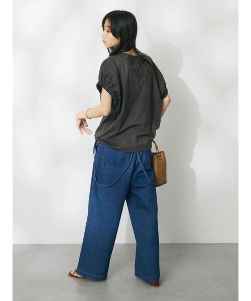 CRAFT STANDARD BOUTIQUE(クラフトスタンダードブティック)の「UVカット / ギャザースリーブプルオーバー(Tシャツ/カットソー・レディース・ブラック/アイボリー/チャコールグレー/オフホワイト・L/M)」の9枚目の写真