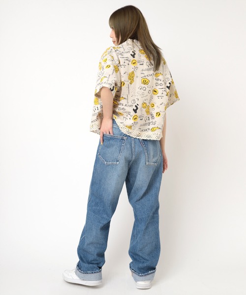 ブラウス シャツ B2826 ニコ総柄シャツ レディース セール】B2826 ニコ総柄シャツ（シャツ/ブラウス）｜RNA（アール