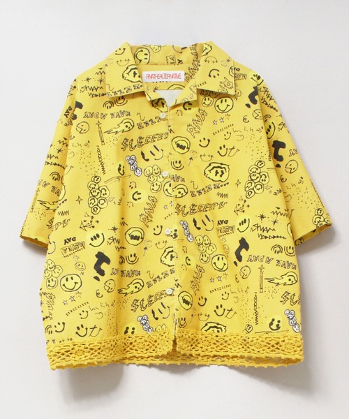ブラウス シャツ B2826 ニコ総柄シャツ レディース セール】B2826 ニコ総柄シャツ（シャツ/ブラウス）｜RNA（アール