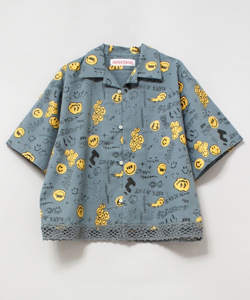 ブラウス シャツ B2826 ニコ総柄シャツ レディース セール】B2826 ニコ総柄シャツ（シャツ/ブラウス）｜RNA（アール