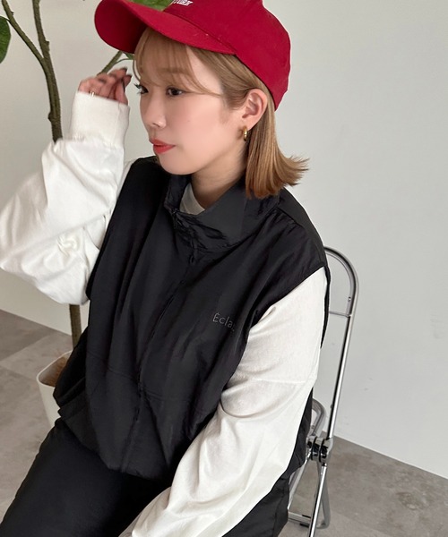 apres jour mignon(アプレジュールミニョン)の「スタンドナイロンベスト【SET UP可能】【ZOZOTOWN限定アイテム】(ベスト・レディース・ブラック/グレー/チャコールグレー・X-LARGE/フリー)」の5枚目の写真