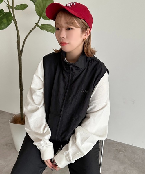 apres jour mignon(アプレジュールミニョン)の「スタンドナイロンベスト【SET UP可能】【ZOZOTOWN限定アイテム】(ベスト・レディース・ブラック/グレー/チャコールグレー・X-LARGE/フリー)」の4枚目の写真