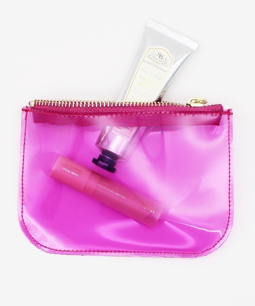 大人気商品!!! 【PINK】 ★大 ポーチ★ Amazon | CONC CO385 クリアぬいポーチ ホットピンク | バッグ