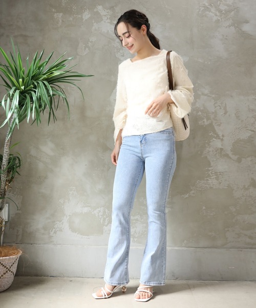 aimoha(アイモハ)の「袖裏側ギャザー透け感ブラウス (SS)(シャツ/ブラウス・レディース・ベージュ・SMALL/MEDIUM/LARGE)」の8枚目の写真