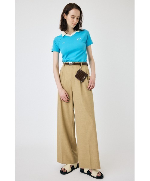 MOUSSY（マウジー）の「TINY SOCCER シャツ（Tシャツ/カットソー・レディース・ライトブルー/ライトイエロー/ネイビー/オフホワイト・FREE）」の6枚目の写真