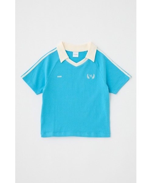 MOUSSY（マウジー）の「TINY SOCCER シャツ（Tシャツ/カットソー・レディース・ライトブルー/ライトイエロー/ネイビー/オフホワイト・FREE）」の11枚目の写真