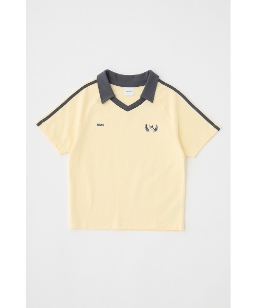 MOUSSY（マウジー）の「TINY SOCCER シャツ（Tシャツ/カットソー・レディース・ライトブルー/ライトイエロー/ネイビー/オフホワイト・FREE）」の13枚目の写真