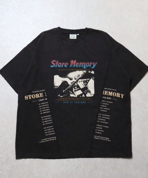 Salong hameu（サロン ハミュー）の「ヴィンテージライクなリメイク風バンドTシャツ メンズ レディース/半袖ロックT（Tシャツ/カットソー・メンズ・ブラック/ダークグレー・M/L）」の12枚目の写真