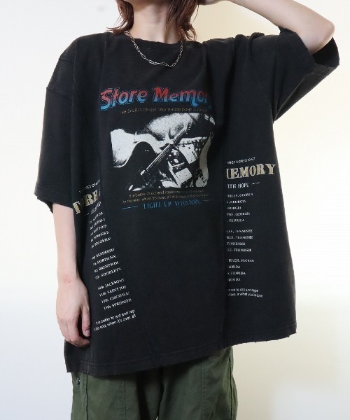 Salong hameu（サロン ハミュー）の「ヴィンテージライクなリメイク風バンドTシャツ メンズ レディース/半袖ロックT（Tシャツ/カットソー・メンズ・ブラック/ダークグレー・M/L）」の15枚目の写真